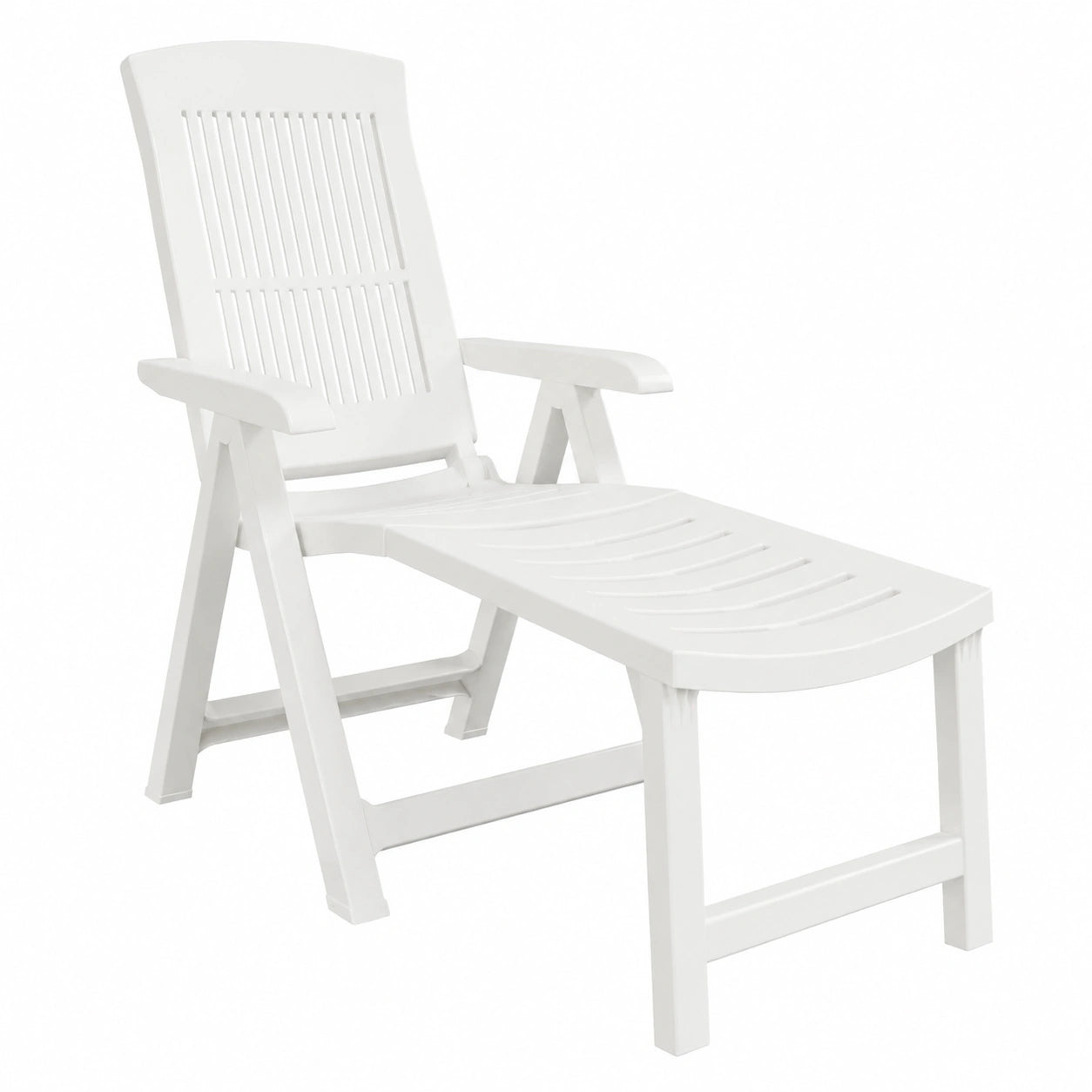 Chaise de jardin en plastique blanche
