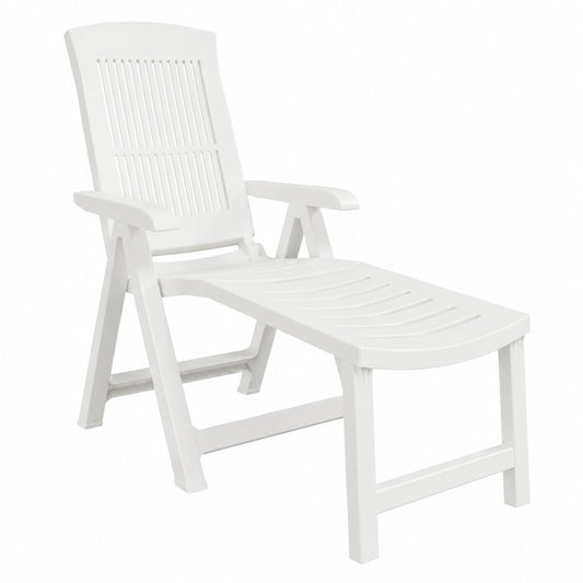 Chaise de jardin en plastique blanche