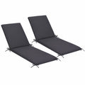 Ensemble de 2 Coussins de Transat Anthracite 190 cm