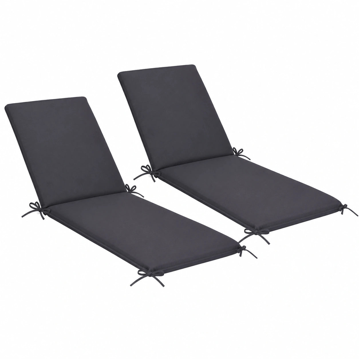 Ensemble de 2 Coussins de Transat Anthracite 190 cm
