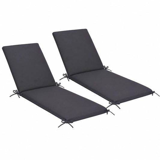 Ensemble de 2 Coussins de Transat Anthracite 190 cm