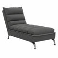 Chaise Longue avec Coussins Gris Foncé pour Salon Moderne