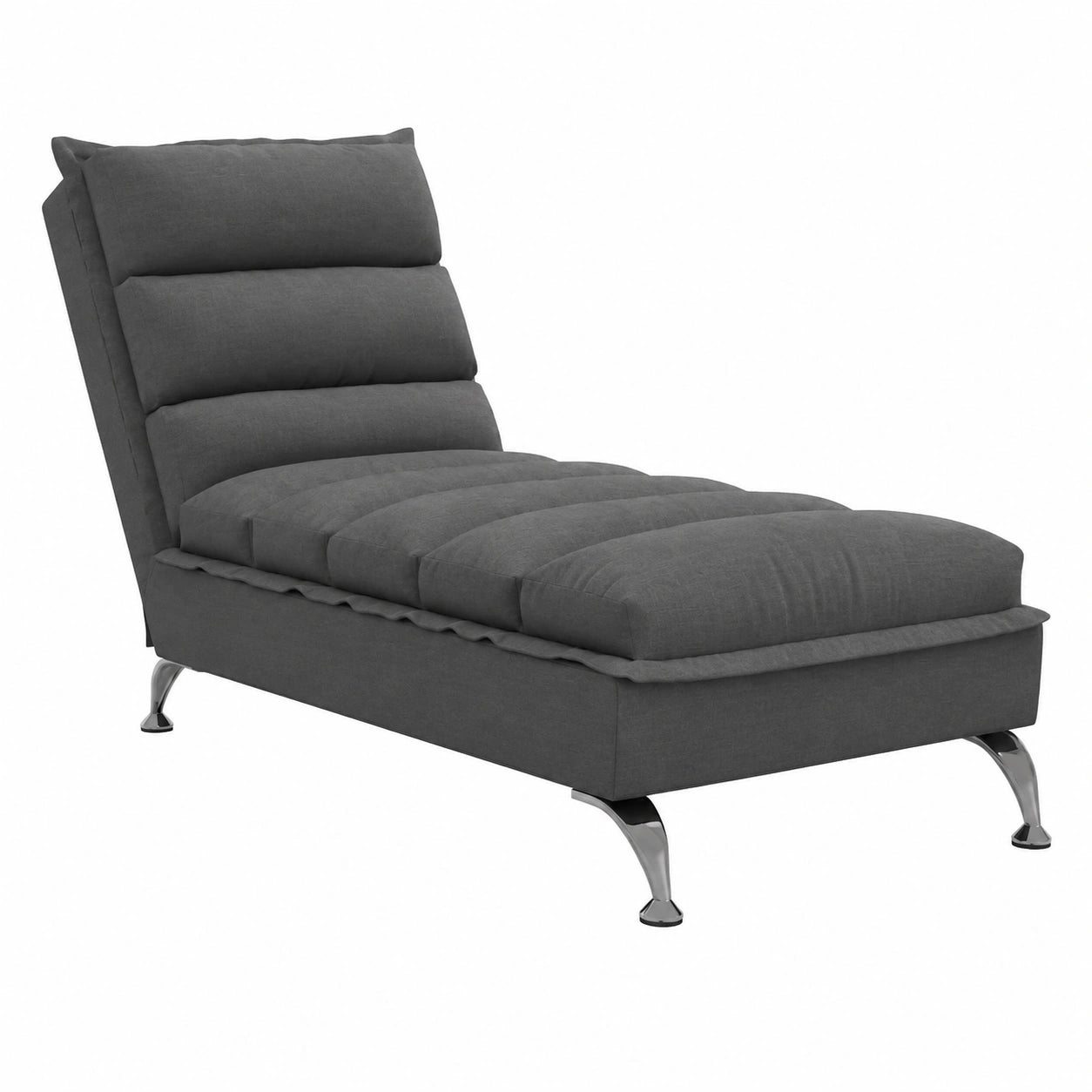 Chaise Longue avec Coussins Gris Foncé pour Salon Moderne
