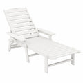 Chaise Longue de Jardin Réglable avec Porte-gobelet et Design à Lattes