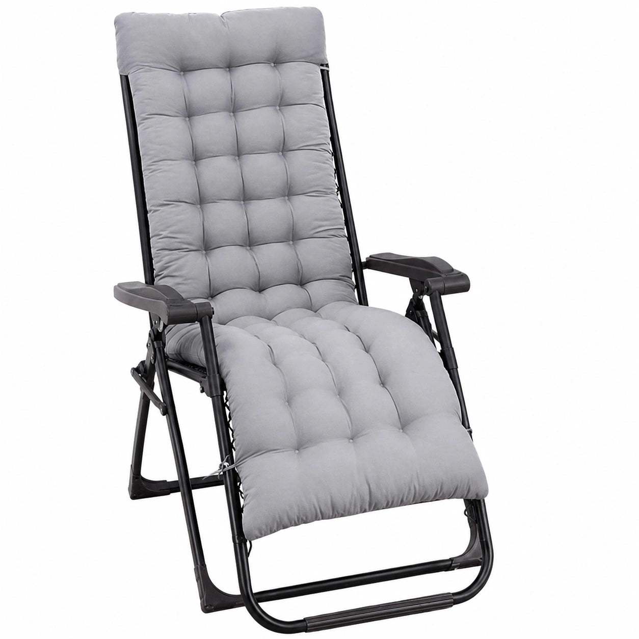 Coussin de Chaise Longue Antidérapant pour Extérieur 170x53x8cm