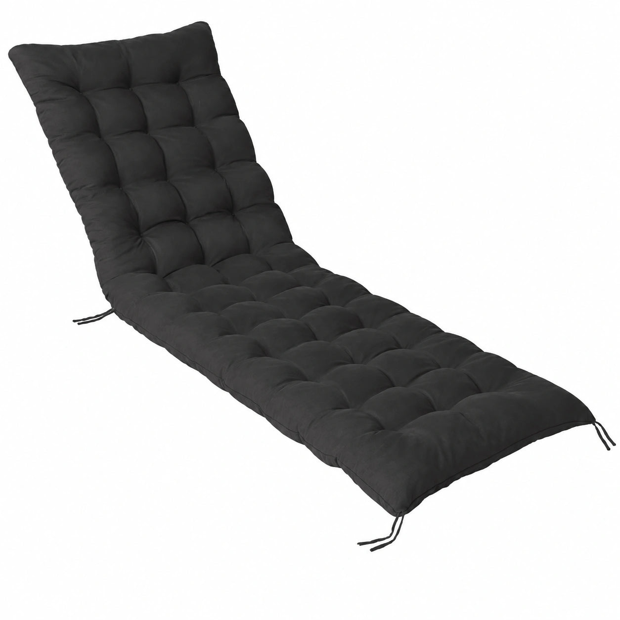 Lot de 2 Coussins de Transat Universels 180 cm Noir