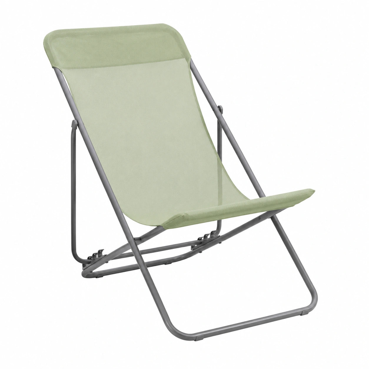 Transat de Jardin Pliable Multi-Positions 52 cm - Vert Moss