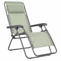 Chaise Longue de Jardin Relaxation Zéro Gravité Vert
