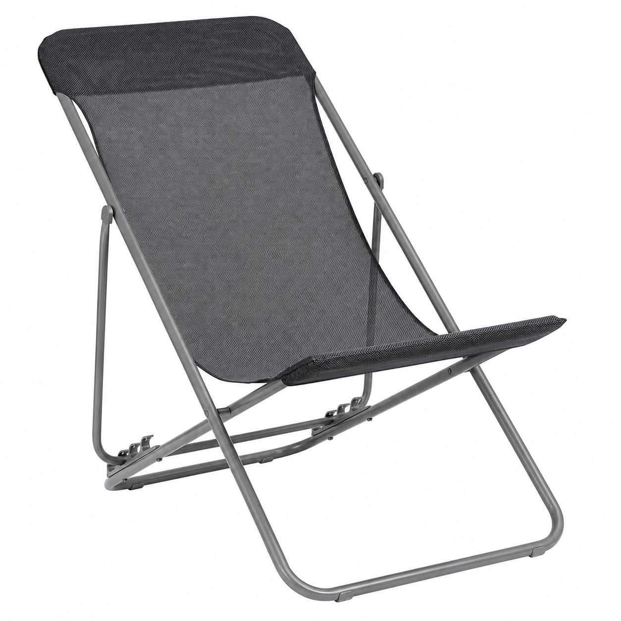 Chaise Longue Pliable Jardin Multi-Positions 52cm