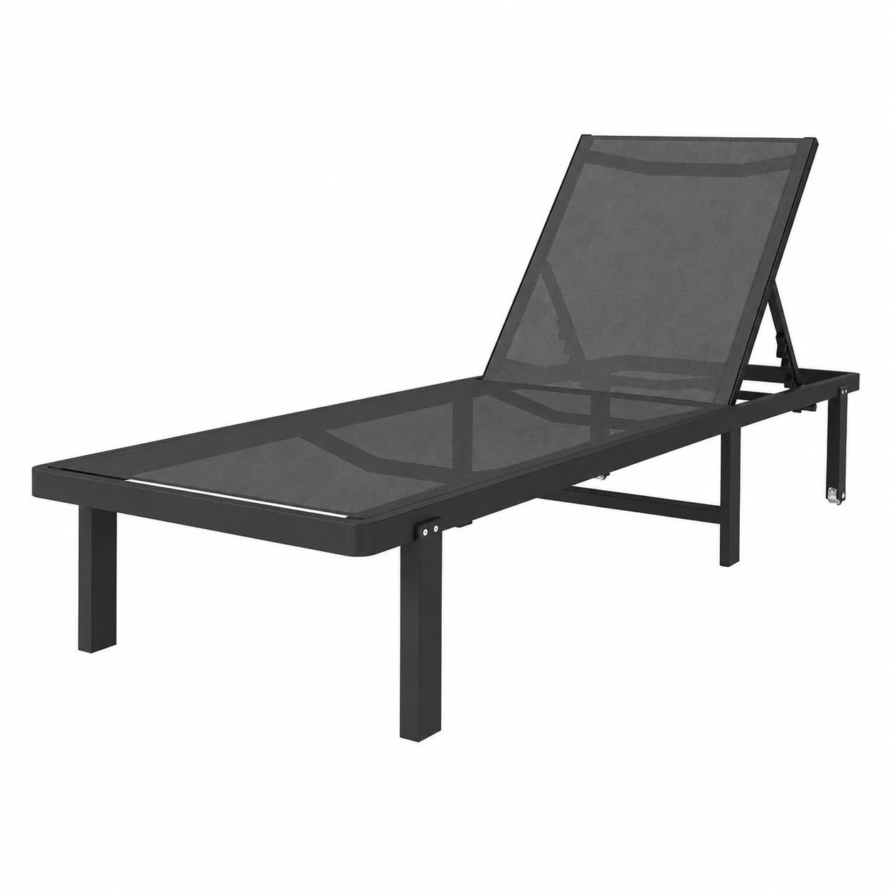 Chaise Longue de Jardin Réglable en Aluminium