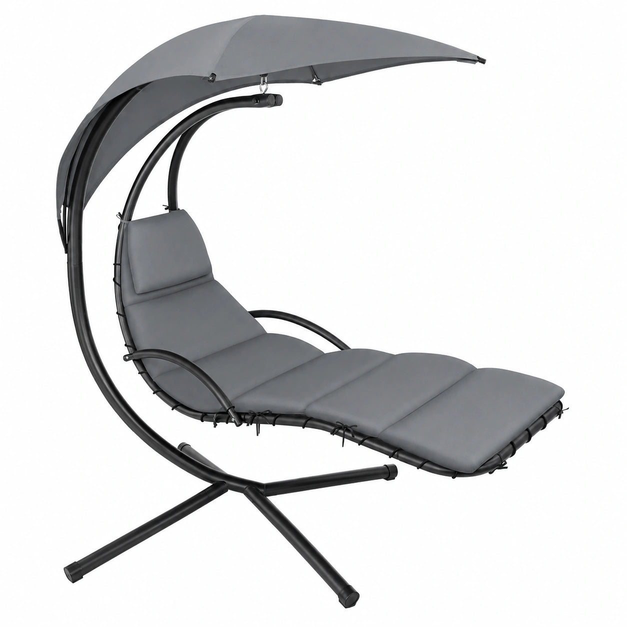 Chaise Longue Suspendue avec Parasol et Protège UV