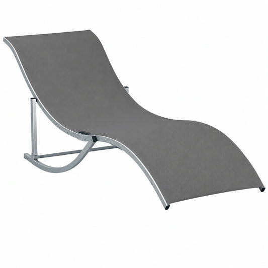 Chaises Longues Pliables pour Jardin et Patio, Aluminium et Textil¨¨ne, Capacit¨¦ 120 kg, Anthracite