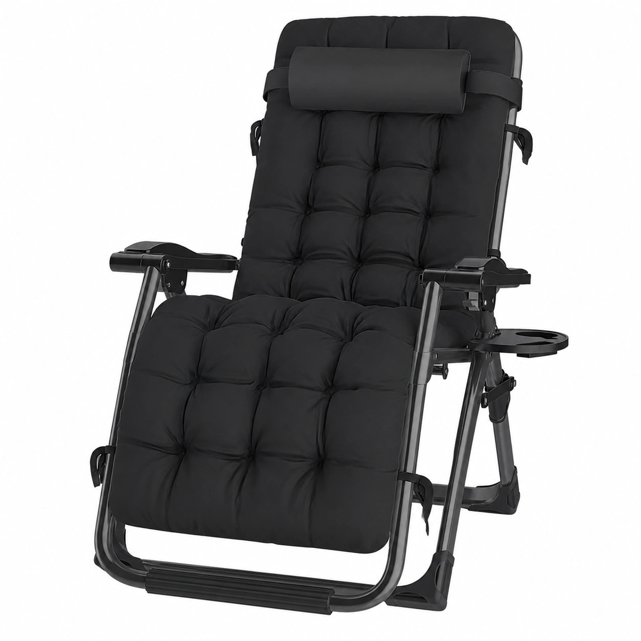 Chaise de Jardin Pliante avec Coussin pour Extérieur