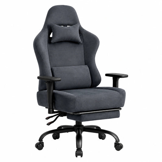 Chaise de Gaming Ergonomique avec Repose-Pieds et Inclinaison Ajustable