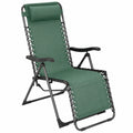 Fauteuil de Jardin Pliable Vert Olive avec Coussin