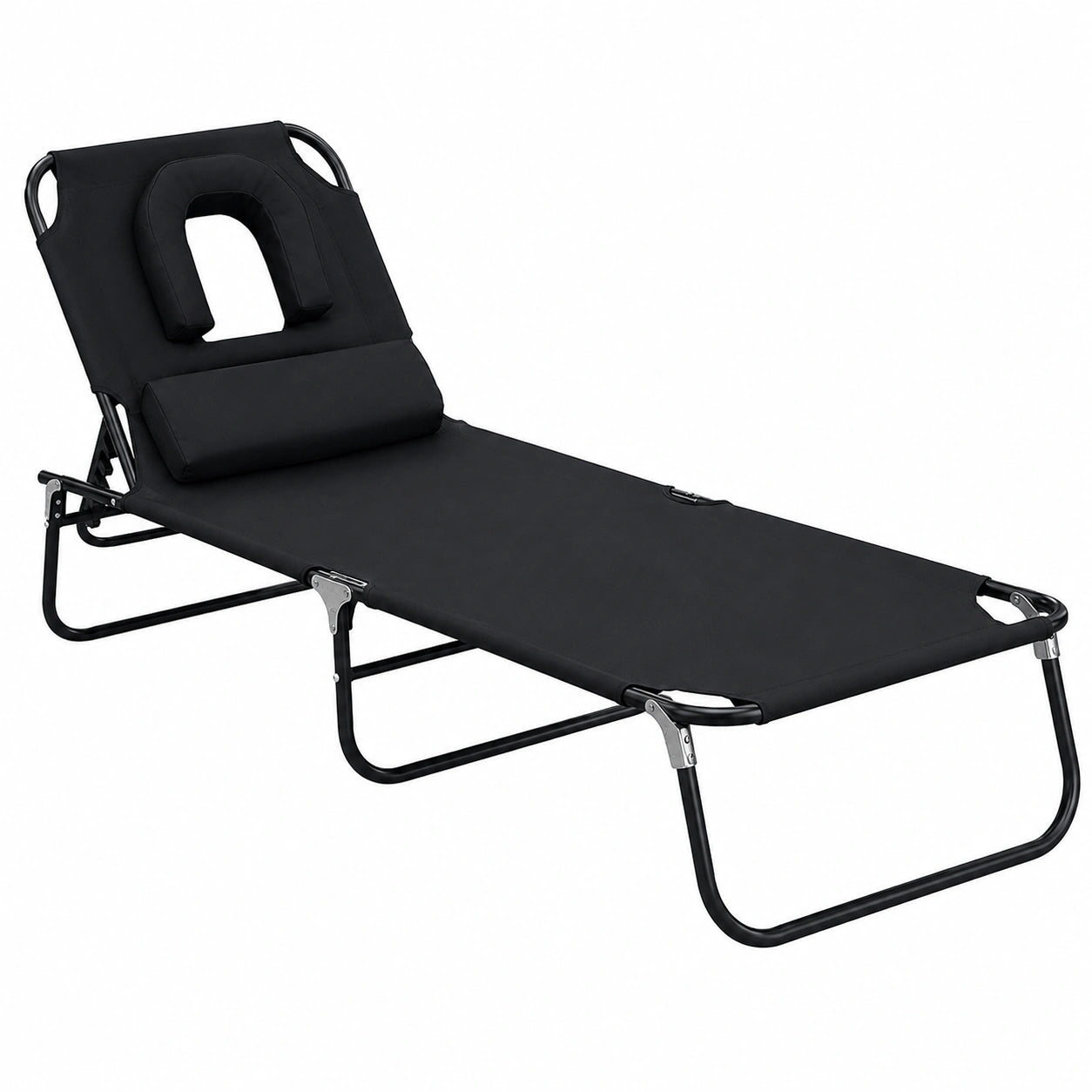 Chaise Longue de Jardin Pliable pour Bain de Soleil