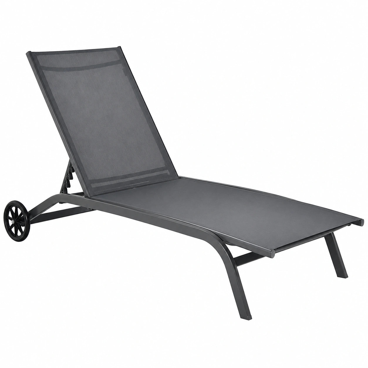 Chaise Longue Extérieure Réglable pour Jardin et Piscine, 150 kg