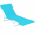Lot de 2 chaises longues pliables avec dossier réglable 5 positions, charge maximale 150 kg, pour jardin et piscine