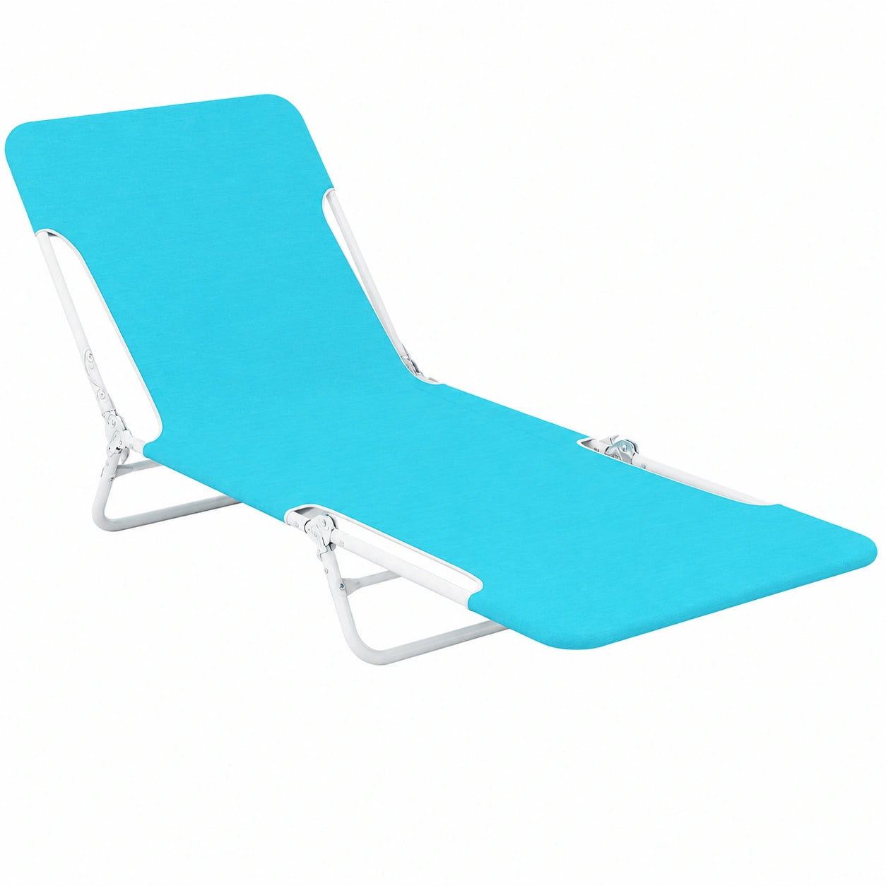 Lot de 2 chaises longues pliables avec dossier réglable 5 positions, charge maximale 150 kg, pour jardin et piscine