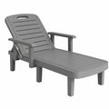 Lot de 2 Chaises Longues avec Dossier Réglable et Tablettes Pliables pour Jardin
