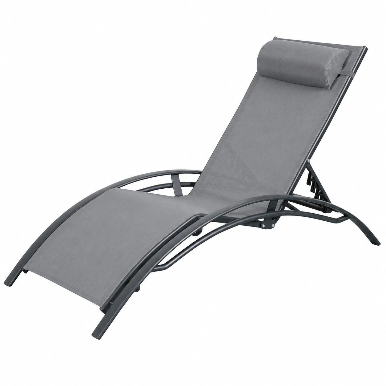 Duo de Chaises Longues en Aluminium Anthracite