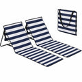 Tapis de Plage Rembourré avec Dossier Inclinable et Sangle de Transport