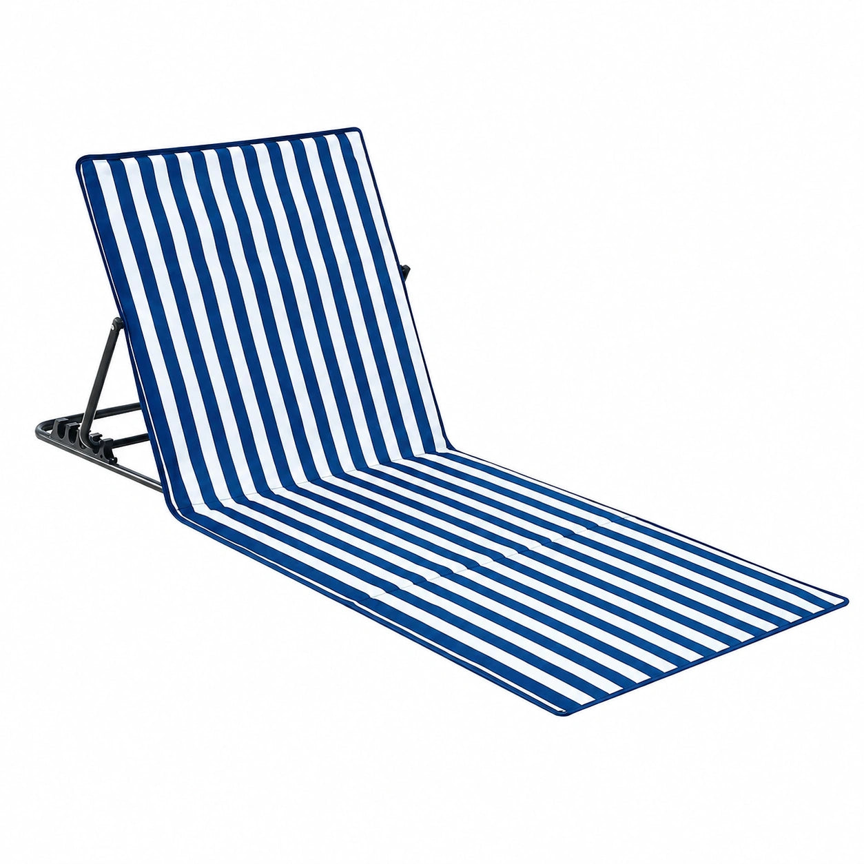 Lot de 2 Chaises Longues Réglables avec Matelas et Poche Pratique