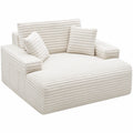 Chaise Longue Intérieure Moderne avec Coussins, Beige